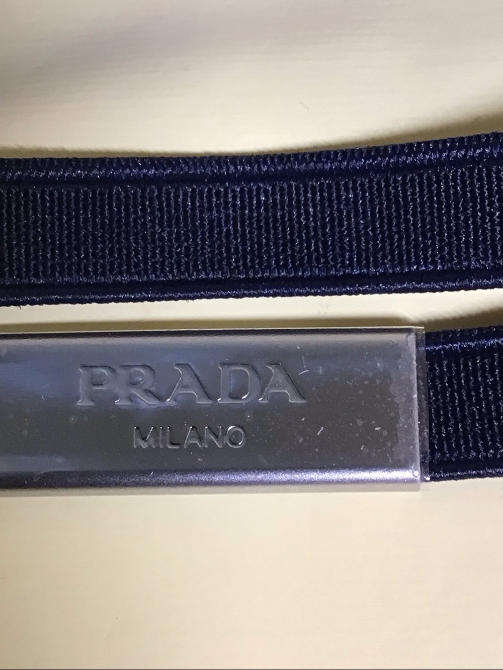 Prada Black Elastic Headband w/ Buckle Belt Design - Picture 2 of 4